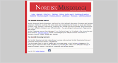 Desktop Screenshot of nordiskmuseologi.org