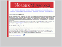 Tablet Screenshot of nordiskmuseologi.org